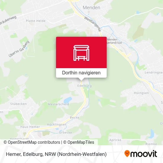 Hemer, Edelburg Karte