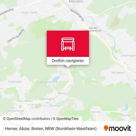 Hemer, Abzw. Brelen Karte