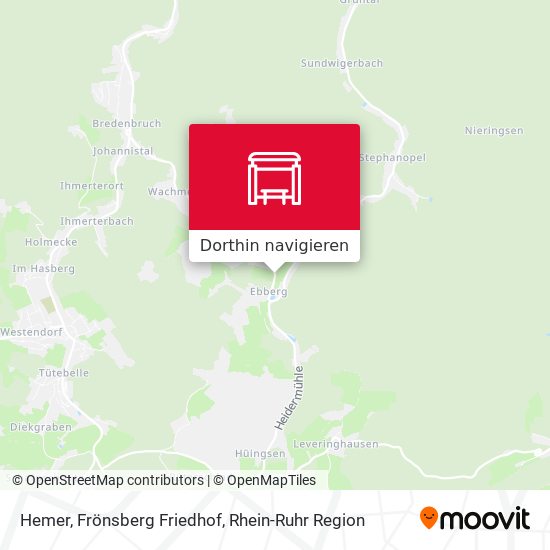 Hemer, Frönsberg Friedhof Karte