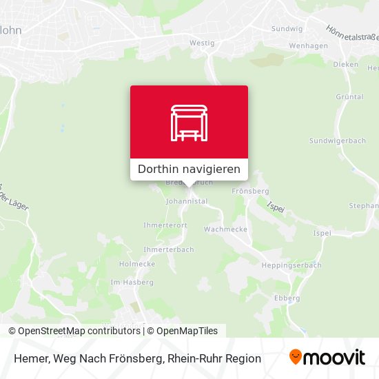 Hemer, Weg Nach Frönsberg Karte