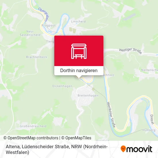 Altena, Lüdenscheider Straße Karte