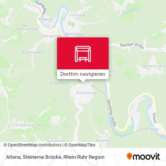 Altena, Steinerne Brücke Karte