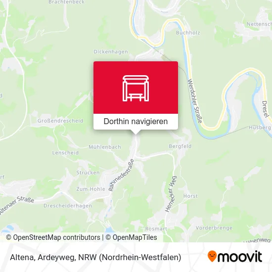 Altena, Ardeyweg Karte