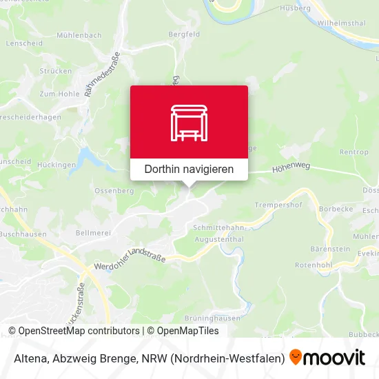 Altena, Abzweig Brenge Karte