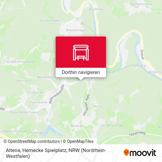 Altena, Hemecke Spielplatz Karte
