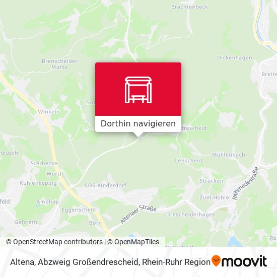 Altena, Abzweig Großendrescheid Karte