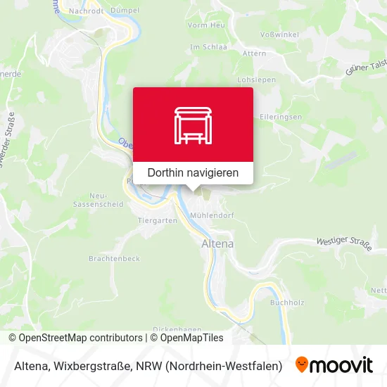 Altena, Wixbergstraße Karte