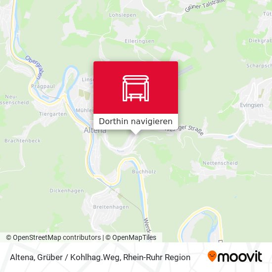 Altena, Grüber / Kohlhag.Weg Karte