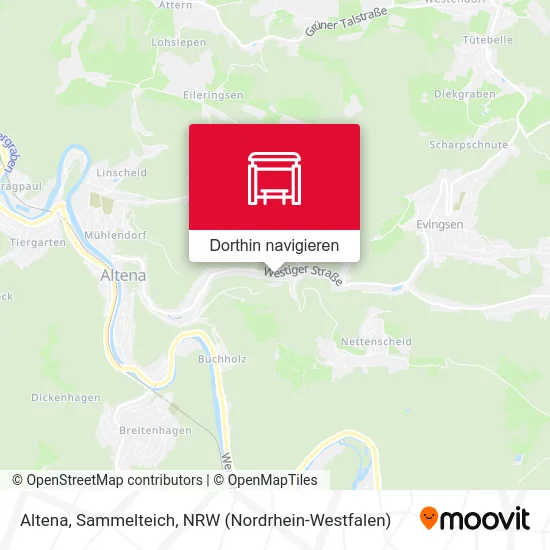 Altena, Sammelteich Karte