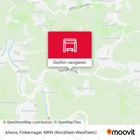 Altena, Finkernagel Karte