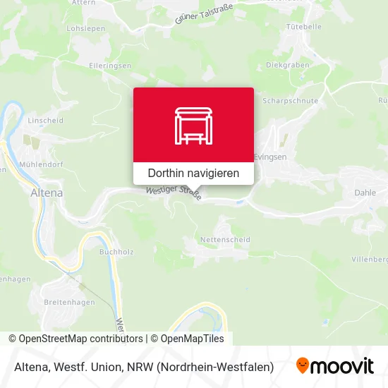 Altena, Westf. Union Karte