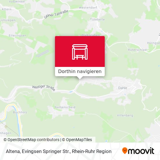 Altena, Evingsen Springer Str. Karte