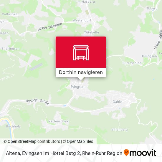 Altena, Evingsen Im Höttel Bstg 2 Karte