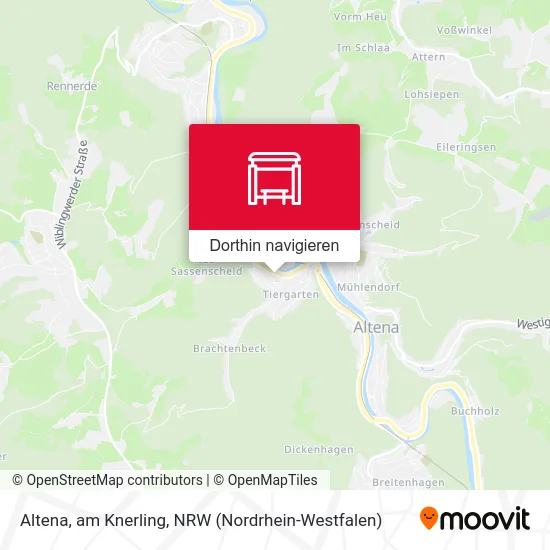 Altena, am Knerling Karte