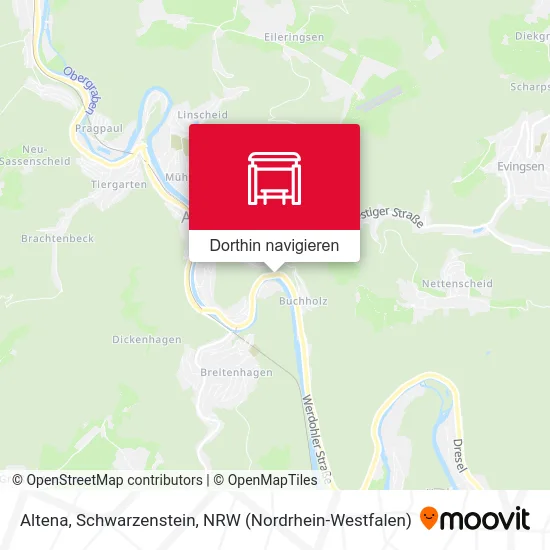 Altena, Schwarzenstein Karte