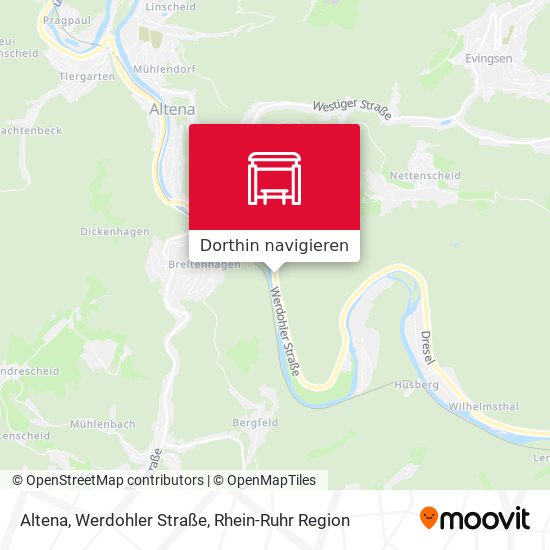 Altena, Werdohler Straße Karte