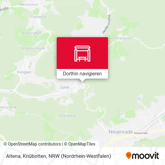 Altena, Knübotten Karte