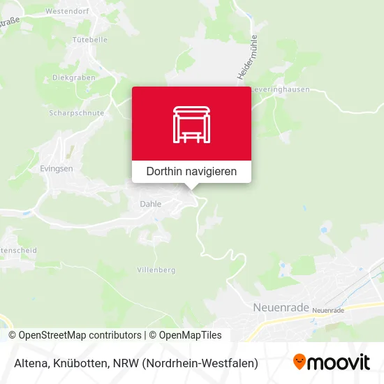 Altena, Knübotten Karte