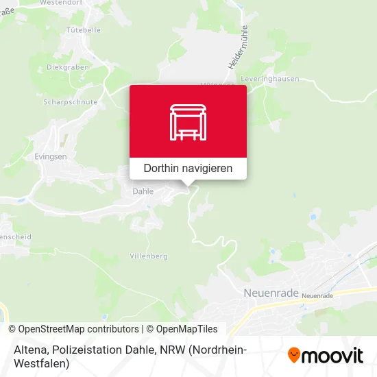 Altena, Polizeistation Dahle Karte