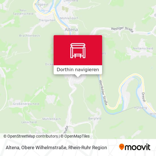 Altena, Obere Wilhelmstraße Karte