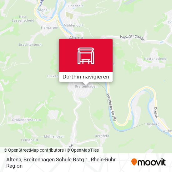 Altena, Breitenhagen Schule Bstg 1 Karte
