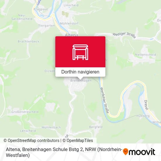 Altena, Breitenhagen Schule Bstg 2 Karte