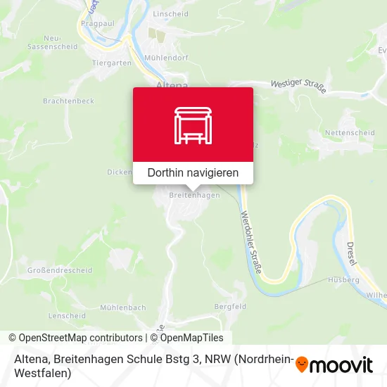 Altena, Breitenhagen Schule Bstg 3 Karte