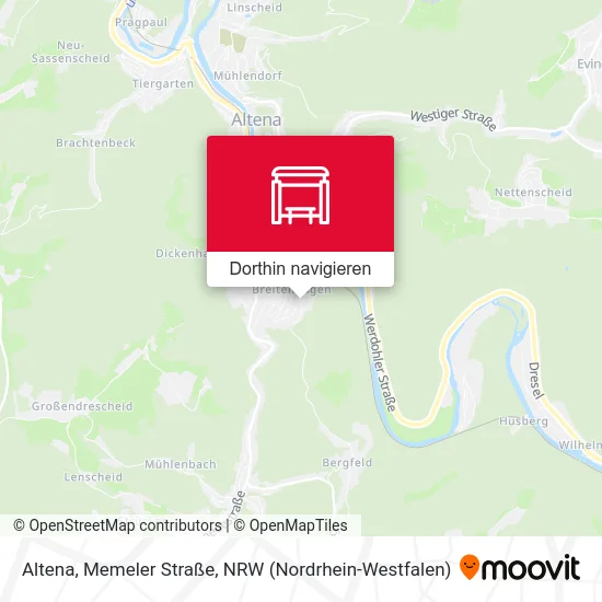 Altena, Memeler Straße Karte