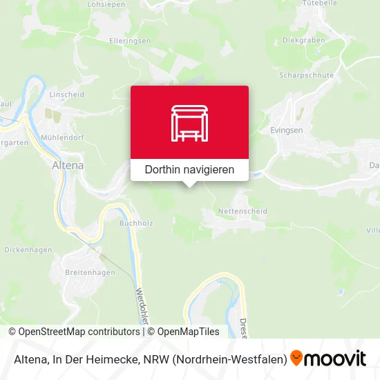 Altena, In Der Heimecke Karte