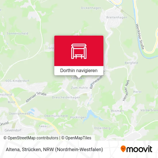 Altena, Strücken Karte