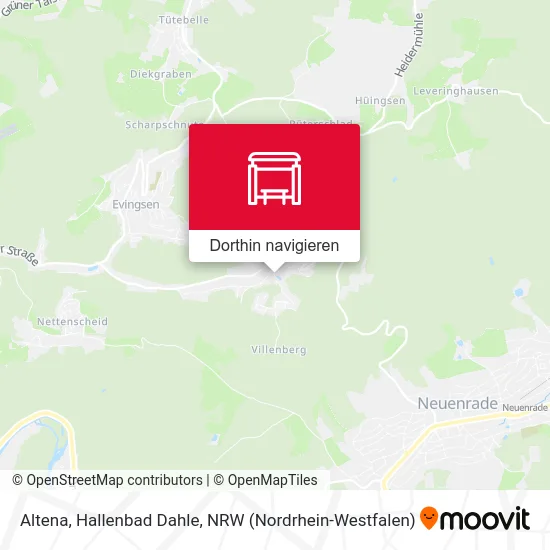 Altena, Hallenbad Dahle Karte