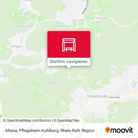 Altena, Pflegeheim Kohlberg Karte