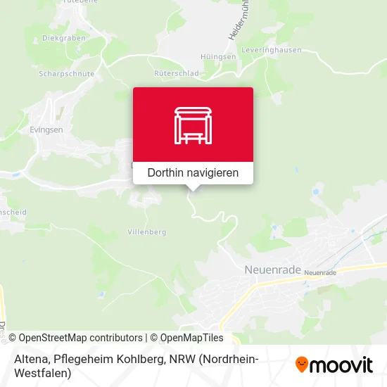 Altena, Pflegeheim Kohlberg Karte