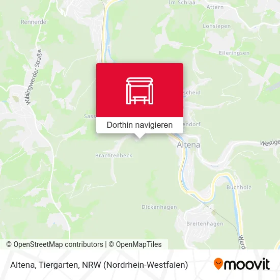 Altena, Tiergarten Karte