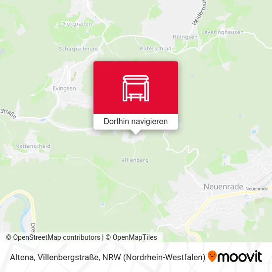 Altena, Villenbergstraße Karte