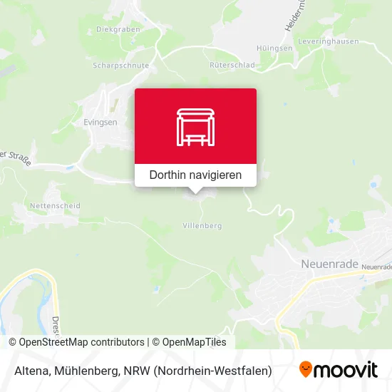 Altena, Mühlenberg Karte