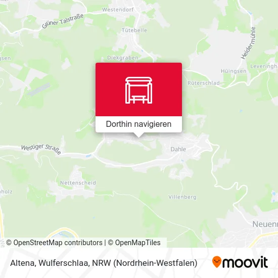 Altena, Wulferschlaa Karte