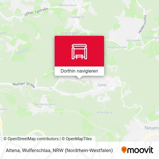 Altena, Wulferschlaa Karte