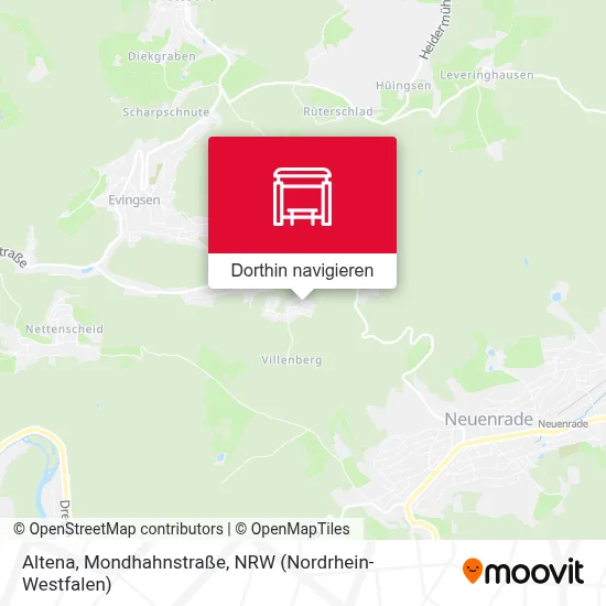 Altena, Mondhahnstraße Karte