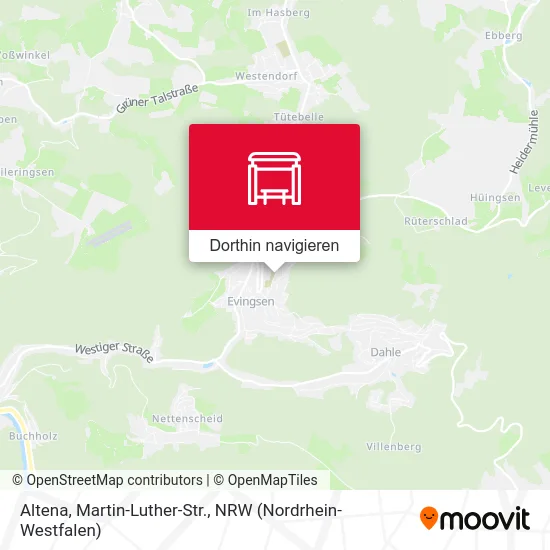 Altena, Martin-Luther-Str. Karte
