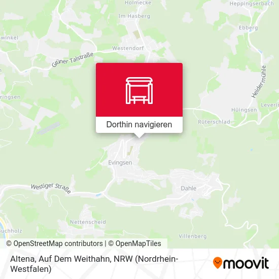 Altena, Auf Dem Weithahn Karte