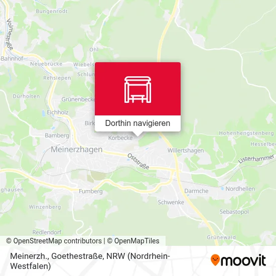 Meinerzh., Goethestraße Karte