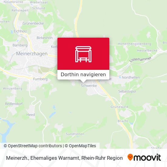 Meinerzh., Ehemaliges Warnamt Karte
