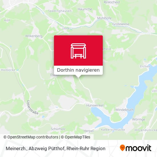 Meinerzh., Abzweig Pütthof Karte