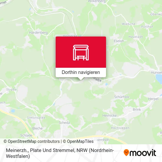 Meinerzh., Plate Und Stremmel Karte