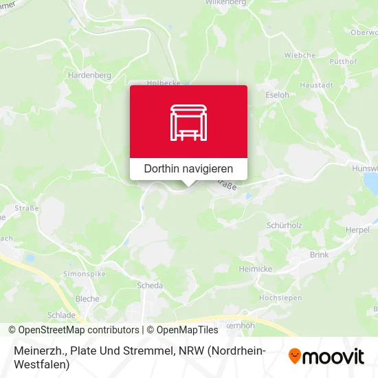 Meinerzh., Plate Und Stremmel Karte