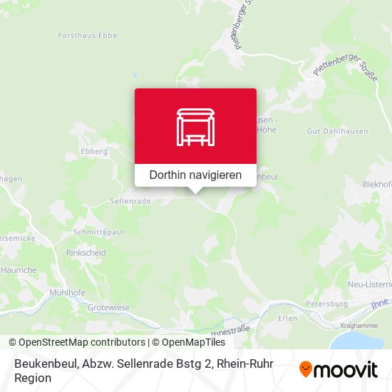 Beukenbeul,  Abzw. Sellenrade Bstg 2 Karte