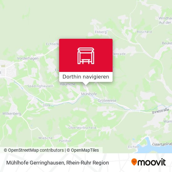 Mühlhofe Gerringhausen Karte