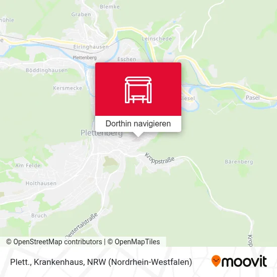 Plett., Krankenhaus Karte