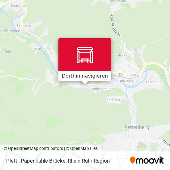 Plett., Papenkuhle Brücke Karte